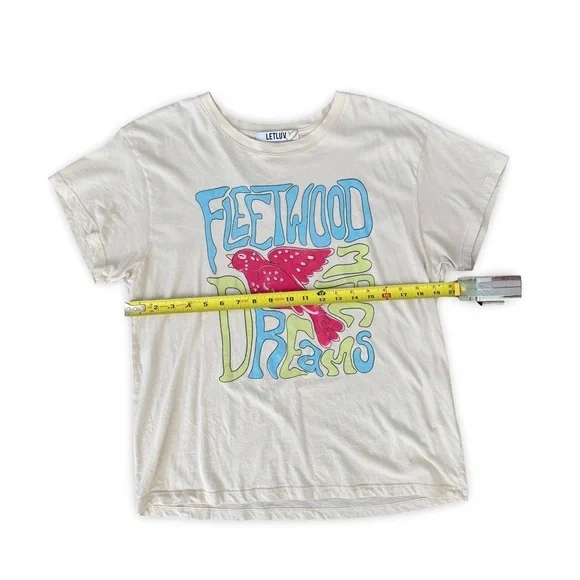 Anthropologie Cream Graphic Tee Fleetwood Mac size M - Picture 5 of 8